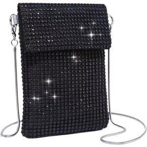 Women's Crossbody Bag Glitter Rhinestone Evening Bag Purse Sequin Handbag